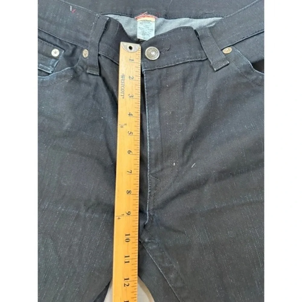 True Religion Ricky Mens‎ Jeans Black Wash Straight Leg Denim Pants 36X31.